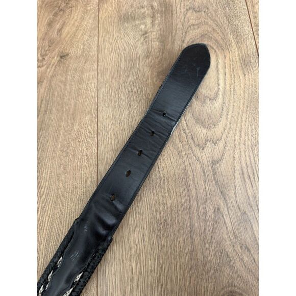 NOCONA black vintage horsehair native weave belt southewestern western cowboy main image 7